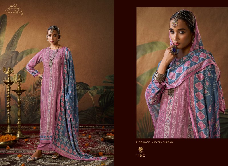 Calista 110 By Shiddat Viscose Pashmina Dress Material 
